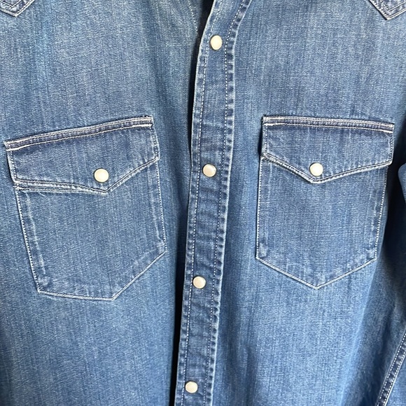 NWT Goodlife Pearl Snap Denim Button Up Western Shirt - Picture 3 of 6